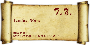 Tamás Nóra névjegykártya