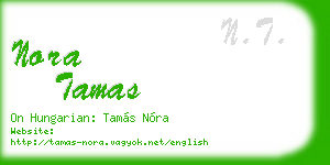 nora tamas business card