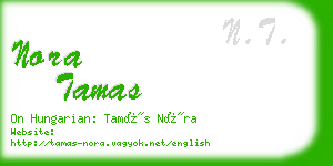 nora tamas business card